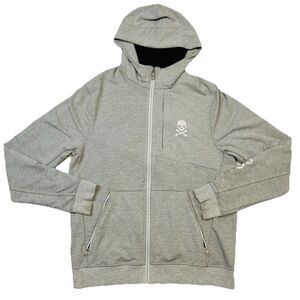 Lululemon City Sweat Full Zip Hoodie Men's Large Heathered Ultra Light Grey